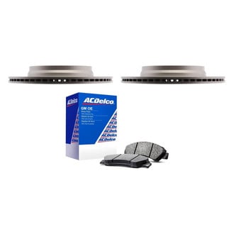 ACDelco® - Silver™ 1-Piece Plain Brake Kit with Semi-Metallic Brake Pads