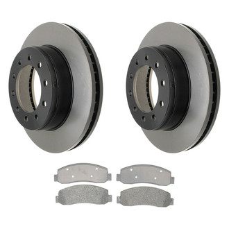 ACDelco® - Silver™ 1-Piece Plain Brake Kit with Semi-Metallic Brake Pads