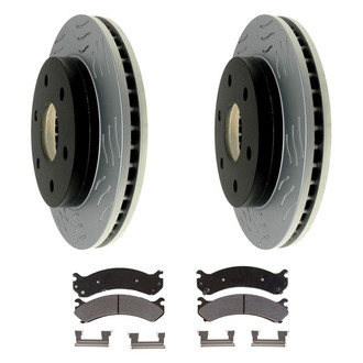 ACDelco® - Gold™ 1-Piece Slotted Brake Kit with Ceramic Brake Pads