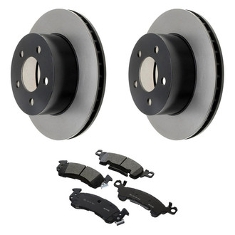 ACDelco® - Gold™ 1-Piece Plain Brake Kit with Semi-Metallic Brake Pads