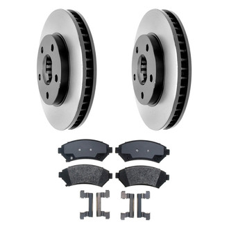 ACDelco® - Gold™ 1-Piece Plain Brake Kit with Semi-Metallic Brake Pads
