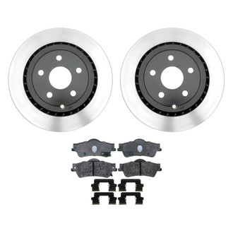 ACDelco® - Gold™ 1-Piece Plain Brake Kit with Semi-Metallic Brake Pads