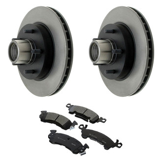ACDelco® - Gold™ 1-Piece Plain Brake Kit with Semi-Metallic Brake Pads