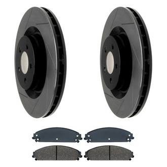 ACDelco® - Gold™ 1-Piece Plain Brake Kit with Semi-Metallic Brake Pads