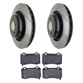 ACDelco® - Gold™ 1-Piece Plain Brake Kit with Semi-Metallic Brake Pads