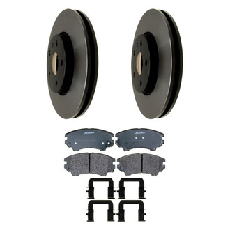 ACDelco® - Gold™ 1-Piece Plain Brake Kit with Semi-Metallic Brake Pads