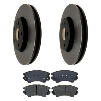 ACDelco® - Gold™ 1-Piece Plain Brake Kit with Semi-Metallic Brake Pads