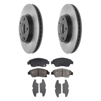 ACDelco® - Gold™ 1-Piece Plain Brake Kit with Semi-Metallic Brake Pads