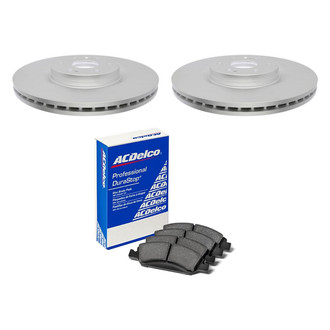 ACDelco® - Gold™ 1-Piece Plain Brake Kit with Semi-Metallic Brake Pads