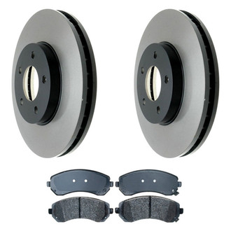 ACDelco® - Gold™ 1-Piece Plain Brake Kit with Semi-Metallic Brake Pads