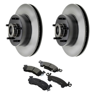 ACDelco® - Gold™ 1-Piece Plain Brake Kit with Semi-Metallic Brake Pads