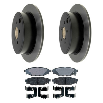 ACDelco® - Gold™ 1-Piece Plain Brake Kit with Ceramic Brake Pads