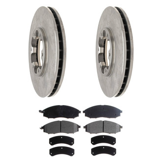 ACDelco® - Silver™ 1-Piece Plain Brake Kit with Semi-Metallic Brake Pads