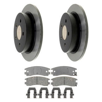 ACDelco® - Gold™ 1-Piece Plain Brake Kit with Ceramic Brake Pads