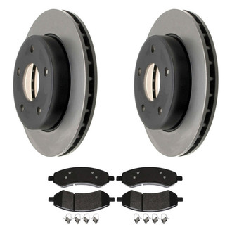 ACDelco® - Gold™ 1-Piece Plain Brake Kit with Semi-Metallic Brake Pads