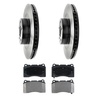 ACDelco® - Gold™ 1-Piece Plain Brake Kit with Semi-Metallic Brake Pads