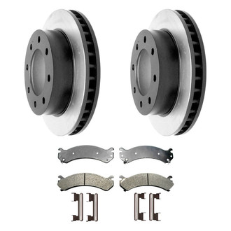 ACDelco® - Gold™ 1-Piece Plain Brake Kit with Semi-Metallic Brake Pads