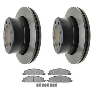 ACDelco® - Gold™ 1-Piece Plain Brake Kit with Semi-Metallic Brake Pads