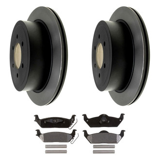ACDelco® - Gold™ 1-Piece Plain Brake Kit with Semi-Metallic Brake Pads