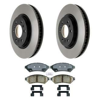 ACDelco® - Gold™ 1-Piece Plain Brake Kit with Ceramic Brake Pads