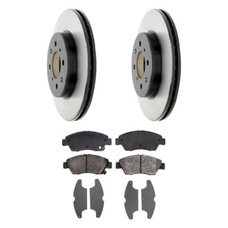 ACDelco® - Gold™ 1-Piece Plain Brake Kit with Semi-Metallic Brake Pads