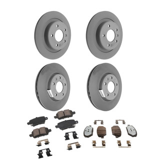 ACDelco® - GM Genuine Parts™ 1-Piece Plain Brake Kit with Semi-Metallic Brake Pads