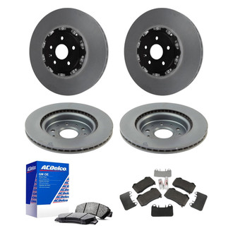 ACDelco® - GM Genuine Parts™ Plain Front and Rear Brake Kit with Semi-Metallic Pads