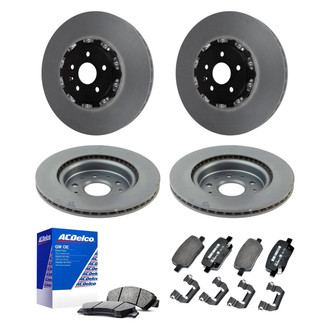 ACDelco® - GM Genuine Parts™ Plain Front and Rear Brake Kit with Semi-Metallic Pads