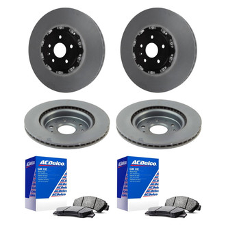ACDelco® - GM Genuine Parts™ Plain Front and Rear Brake Kit with Semi-Metallic Pads