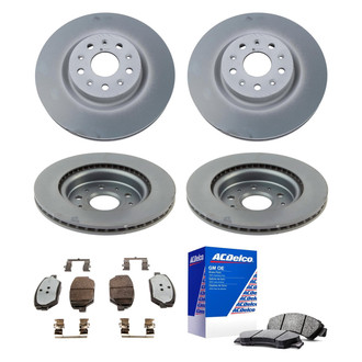 ACDelco® - GM Genuine Parts™ Plain Front and Rear Brake Kit with Semi-Metallic Pads