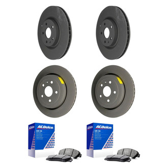 ACDelco® - GM Genuine Parts™ Plain Front and Rear Brake Kit with Semi-Metallic Pads
