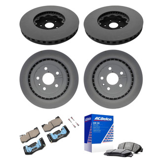 ACDelco® - GM Genuine Parts™ Plain Front and Rear Brake Kit with Semi-Metallic Pads