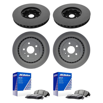 ACDelco® - GM Genuine Parts™ Plain Front and Rear Brake Kit with Semi-Metallic Pads