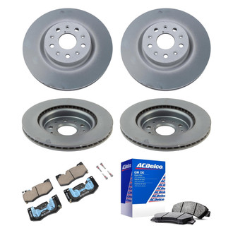ACDelco® - GM Genuine Parts™ Plain Front and Rear Brake Kit with Semi-Metallic Pads