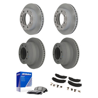 ACDelco® - GM Genuine Parts™ Plain Front and Rear Brake Kit with Semi-Metallic Pads