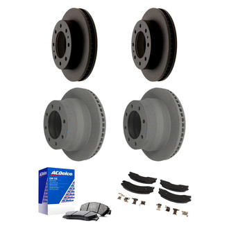ACDelco® - GM Genuine Parts™ Plain Front and Rear Brake Kit with Semi-Metallic Pads