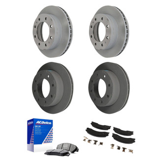 ACDelco® - GM Genuine Parts™ Plain Front and Rear Brake Kit with Semi-Metallic Pads