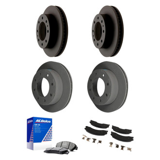 ACDelco® - GM Genuine Parts™ Plain Front and Rear Brake Kit with Semi-Metallic Pads