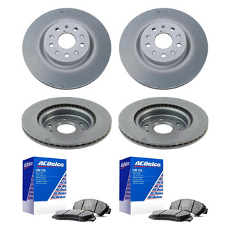 ACDelco® - GM Genuine Parts™ Plain Front and Rear Brake Kit with Semi-Metallic Pads