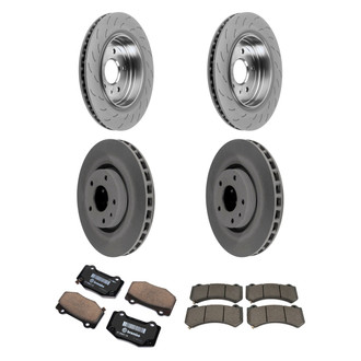 ACDelco® - GM Genuine Parts™ Plain Front and Rear Brake Kit with Semi-Metallic Pads