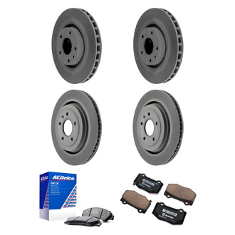 ACDelco® - GM Genuine Parts™ Plain Front and Rear Brake Kit with Semi-Metallic Pads