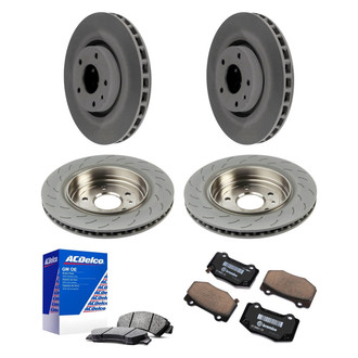 ACDelco® - GM Genuine Parts™ Plain Front and Rear Brake Kit with Semi-Metallic Pads