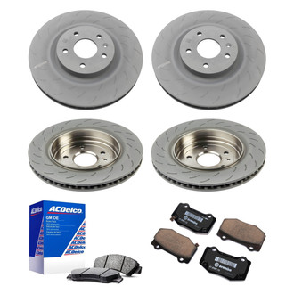 ACDelco® - GM Genuine Parts™ Plain Front and Rear Brake Kit with Semi-Metallic Pads