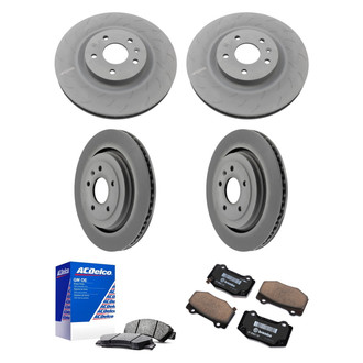 ACDelco® - GM Genuine Parts™ Plain Front and Rear Brake Kit with Semi-Metallic Pads
