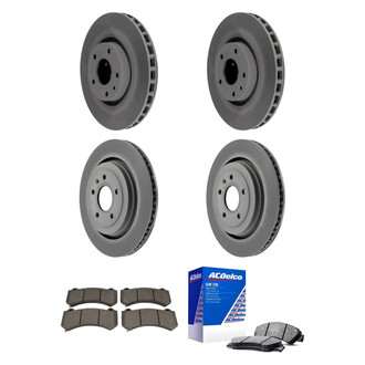ACDelco® - GM Genuine Parts™ Plain Front and Rear Brake Kit with Semi-Metallic Pads