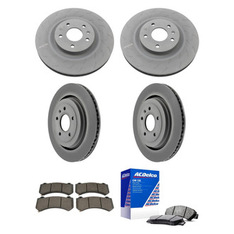 ACDelco® - GM Genuine Parts™ Plain Front and Rear Brake Kit with Semi-Metallic Pads