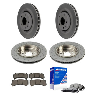 ACDelco® - GM Genuine Parts™ Plain Front and Rear Brake Kit with Semi-Metallic Pads