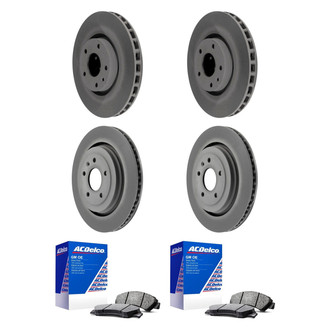 ACDelco® - GM Genuine Parts™ Plain Front and Rear Brake Kit with Semi-Metallic Pads