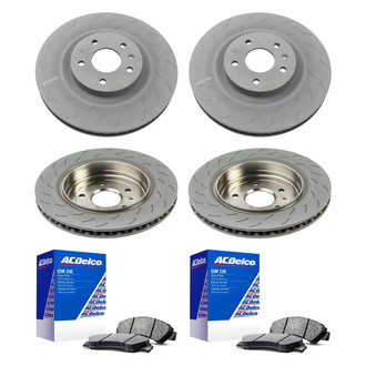 ACDelco® - GM Genuine Parts™ Plain Front and Rear Brake Kit with Semi-Metallic Pads