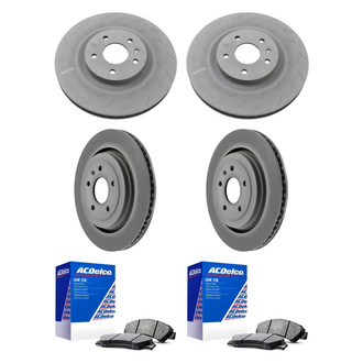 ACDelco® - GM Genuine Parts™ Plain Front and Rear Brake Kit with Semi-Metallic Pads